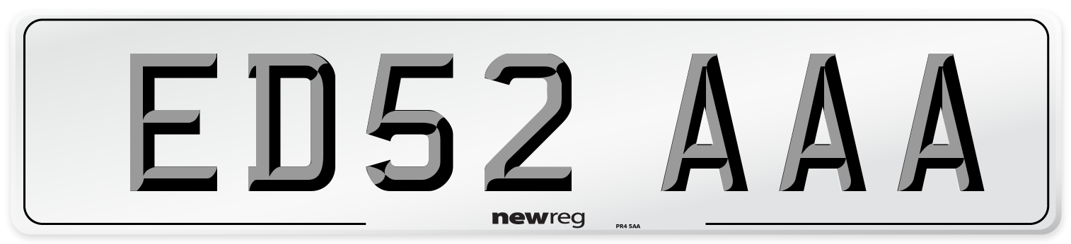 ED52 AAA Number Plate from New Reg